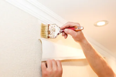 Pose de papier peint à Villemorin — revêtements muraux et toiles de verre